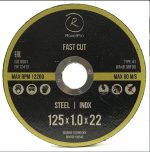 Отрезной круг ROXTOP HARD CUT 125 x 1.0 x 22мм, Т41, нерж.сталь,металл