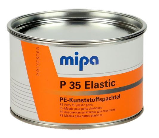 Шпатлевка Mipa эластичная для пластиков P35 Elastic PE-Kunststoffspachtel темно-серая 1кг