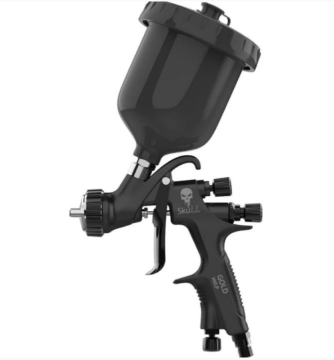 10117 SKULL GOLD Spray gun краскопульт RRP дюза 1.7 черный